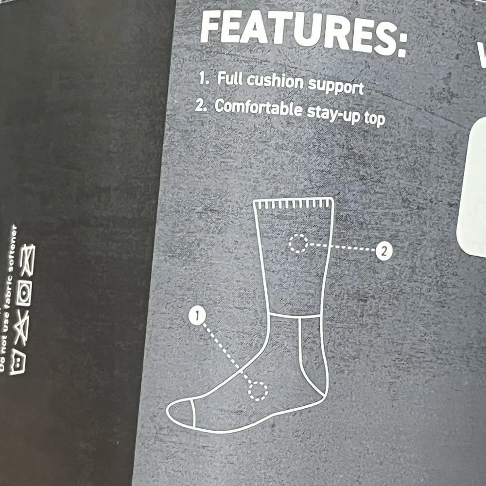 Wolverine‎ Men’s Cotton Boot Sock Bundle, 4 Pack, Size L, NWT